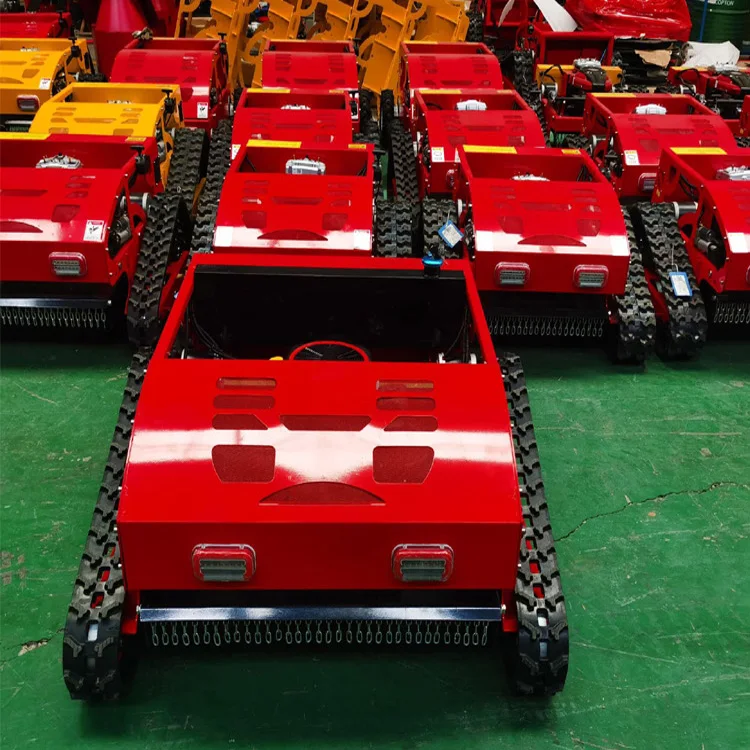 

Электрическая садовая газонокосилка с дистанционным управлением и новой строительной машиной с гусеничным двигателем