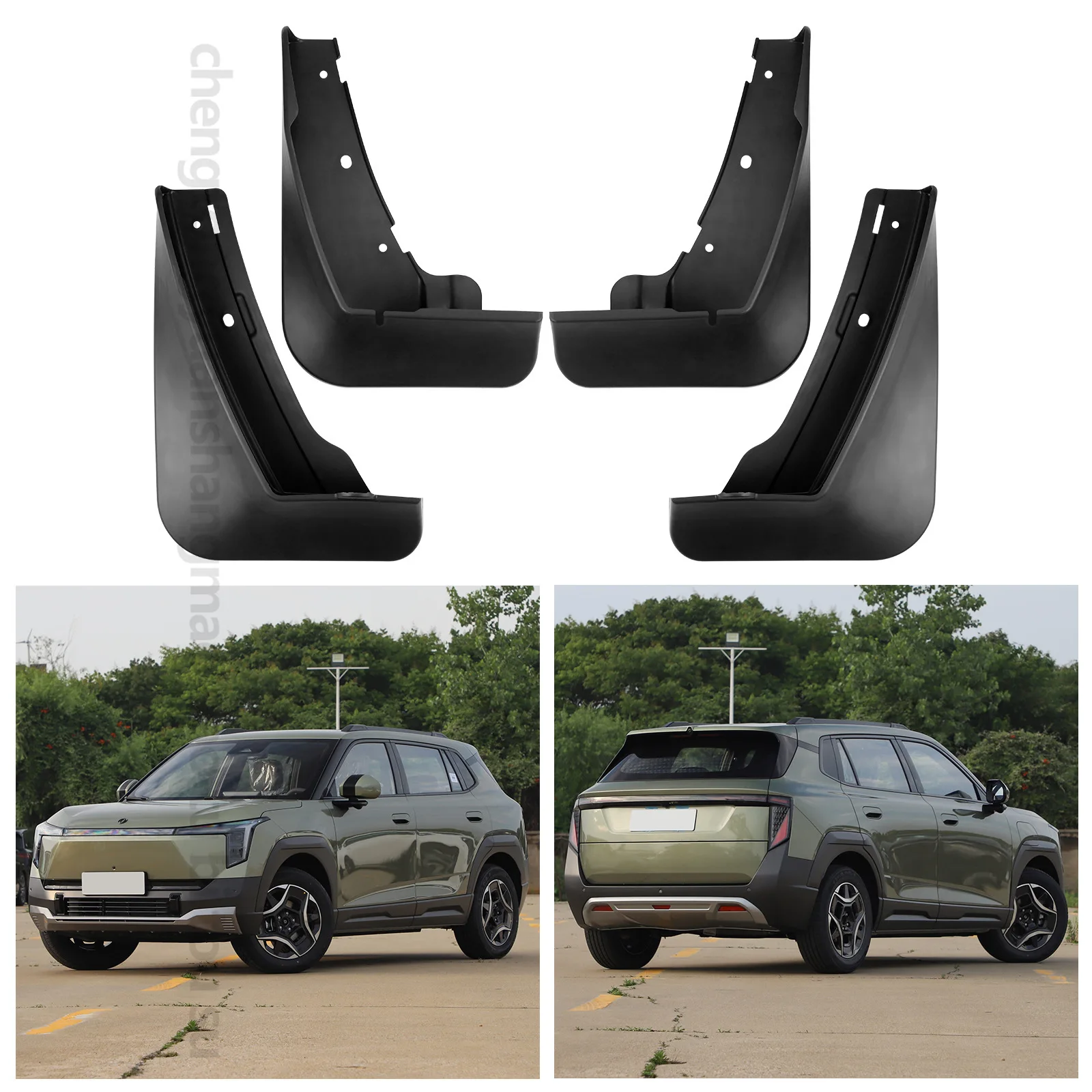 ABS 4PCS Special Car Mud Flaps Splash Guards For DONGFENG VIGO Nammi 06 2025-2026 Plastic Fender Flares Auto Accessories
