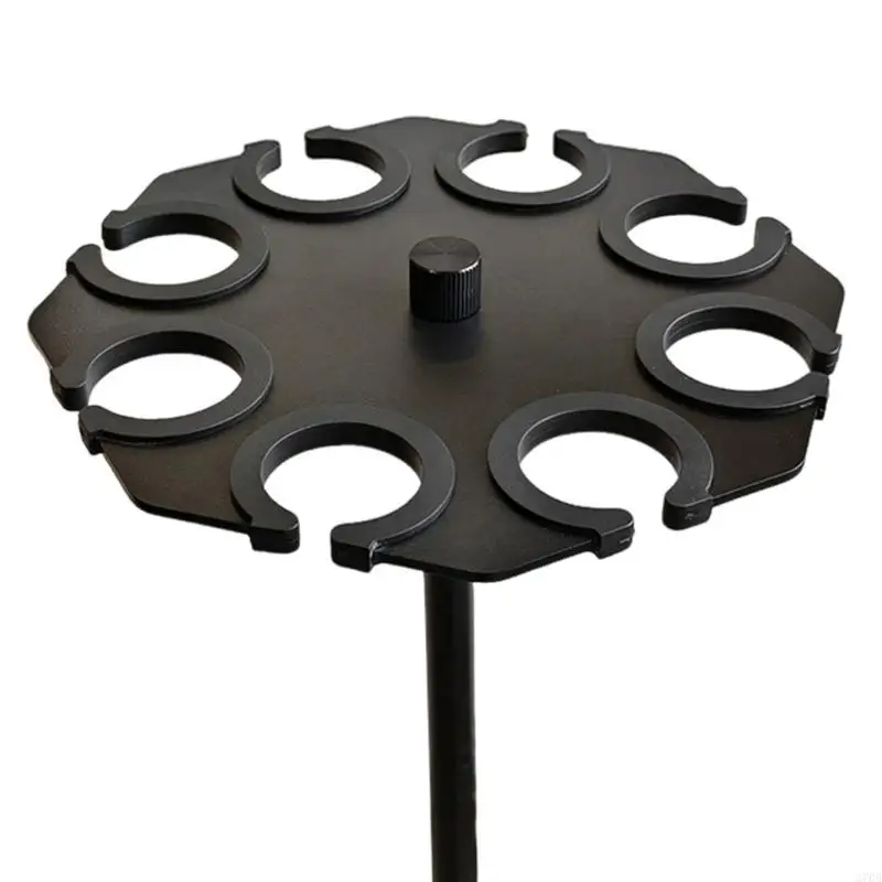  Metal On-Stage Multi Mic Holder Microphone Stand Tray with Scratch Protections for Stage Performances Easy Access Design