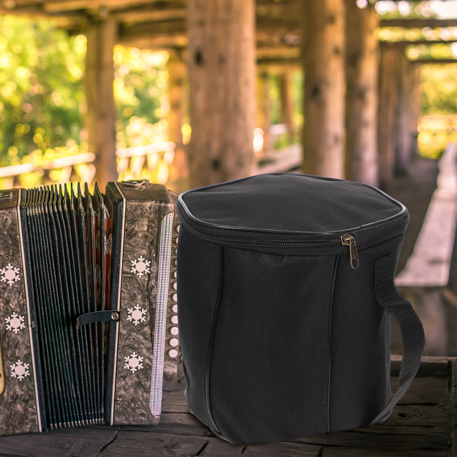 

Thickened Storage Bag Piano Style Travel Concertina Carrying Case Comfortable Handle Church Concert Studio School Dustproof