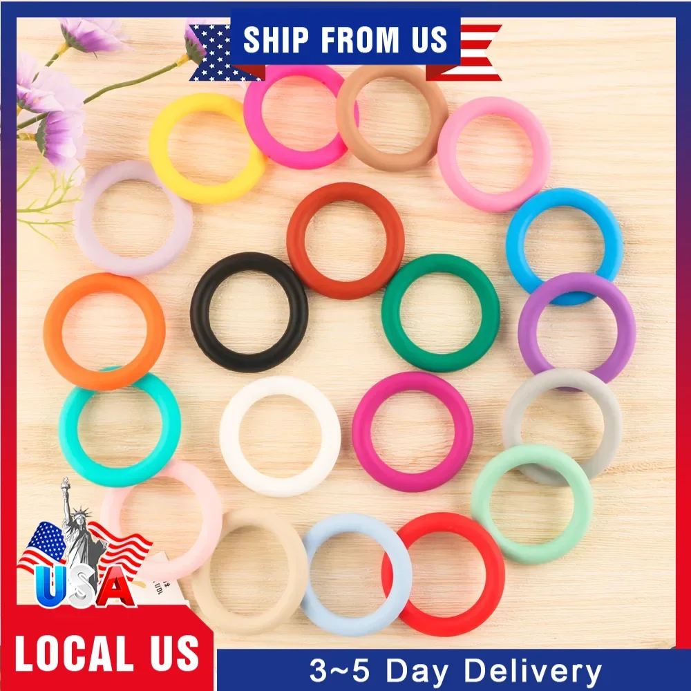

20pcs Mixed Packaging 65mm Silicone Perforated Ring For Jewelry Making DIY Pendant Necklace Keychain Etc Handmade Accessories
