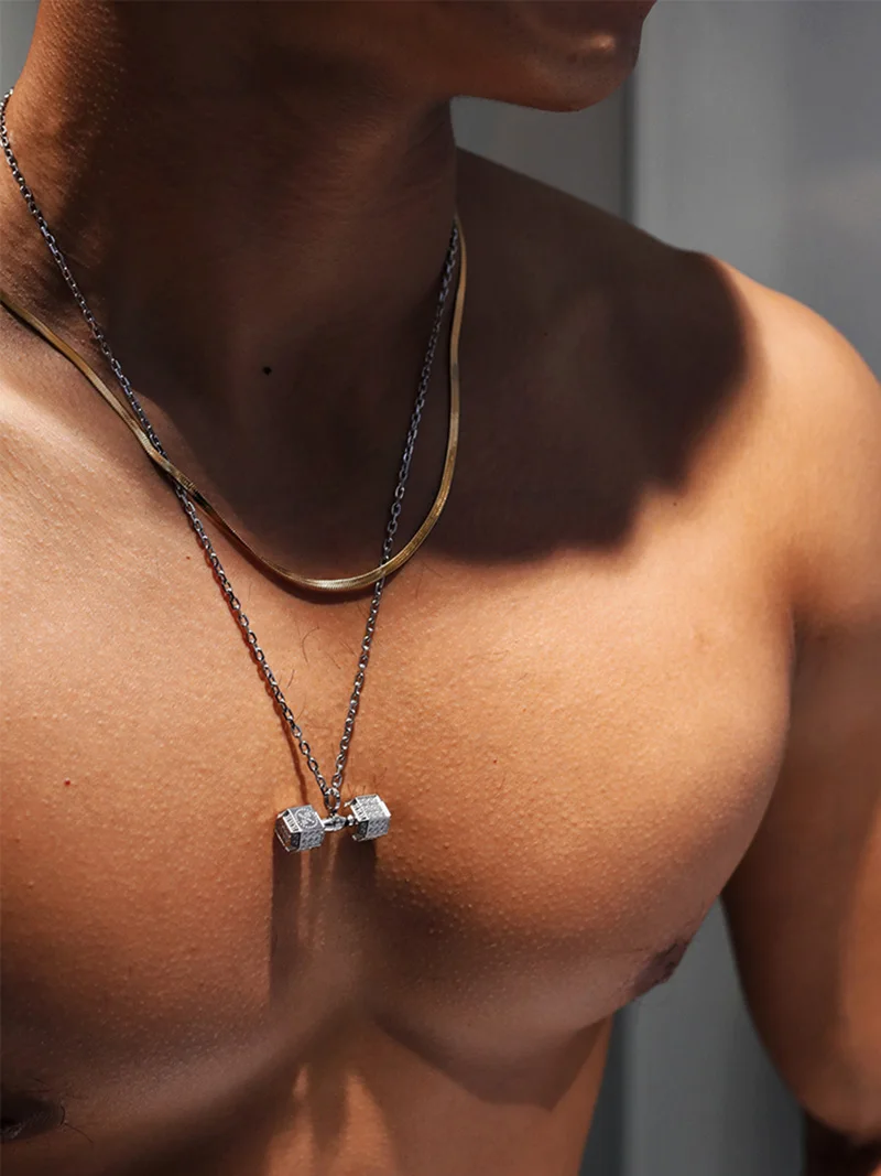 Męskie naszyjniki Homme łańcuszek z ostrzem dla mężczyzn Punk Choker ze stali nierdzewnej łańcuszki na szyję akcesoria minimalistyczna biżuteria hurtowa — zdjęcie 4