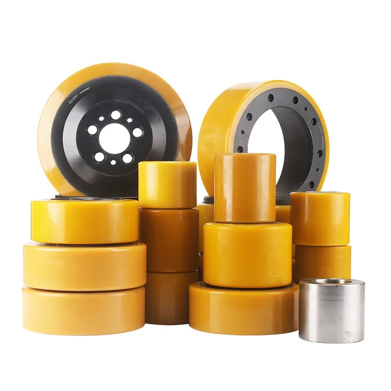Electric forklift wheel truck load-bearing drive polyurethane ground cow pu auxiliary wheel accessories