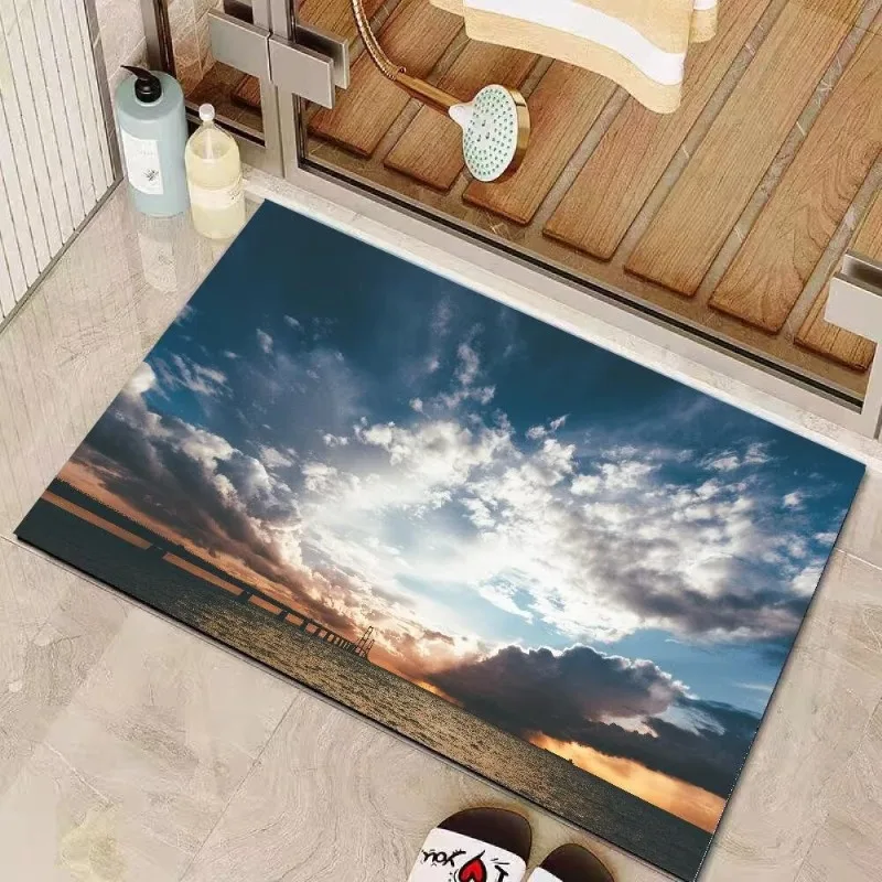 Bathroom floor mat,diatom mud,water-absorbing and anti-dirty cushion,toilet door non-slip carpet,household quick-drying foot pad