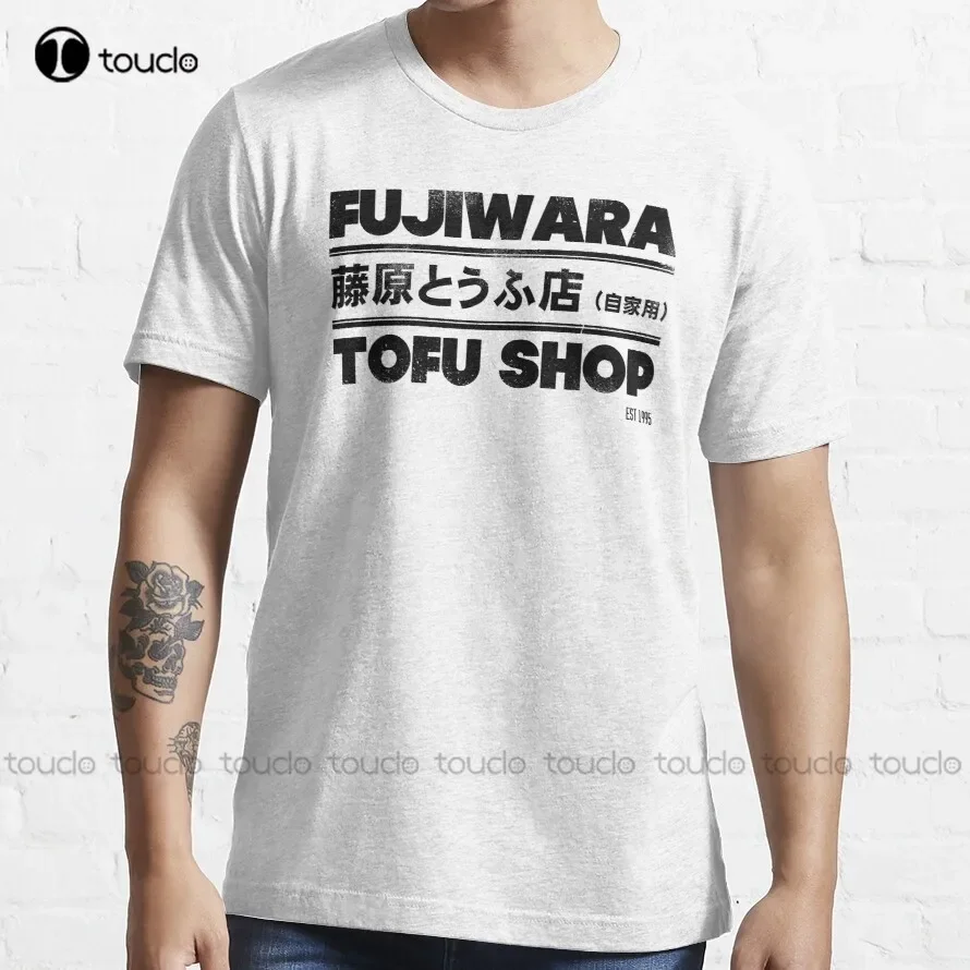 Initial D - Fujiwara Tofu Shop Tee (Black) Trending T-Shirt Womens White Tshirt Cotton Outdoor Simple Vintag Casual Tee Shirts