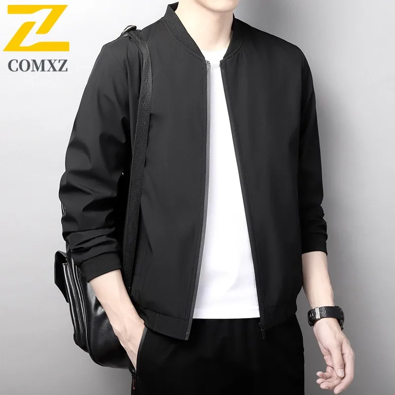 

COMXZJacket Men's Stand Collar Business Casual Waterproof Windproof Multi-Functional Coat for Hiking Camping Fishing 2025