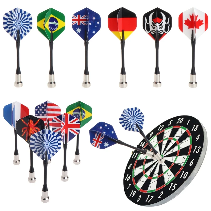 6 Pcs Durable Magnetic Game Darts, Built-in Safety Darts Great Performance