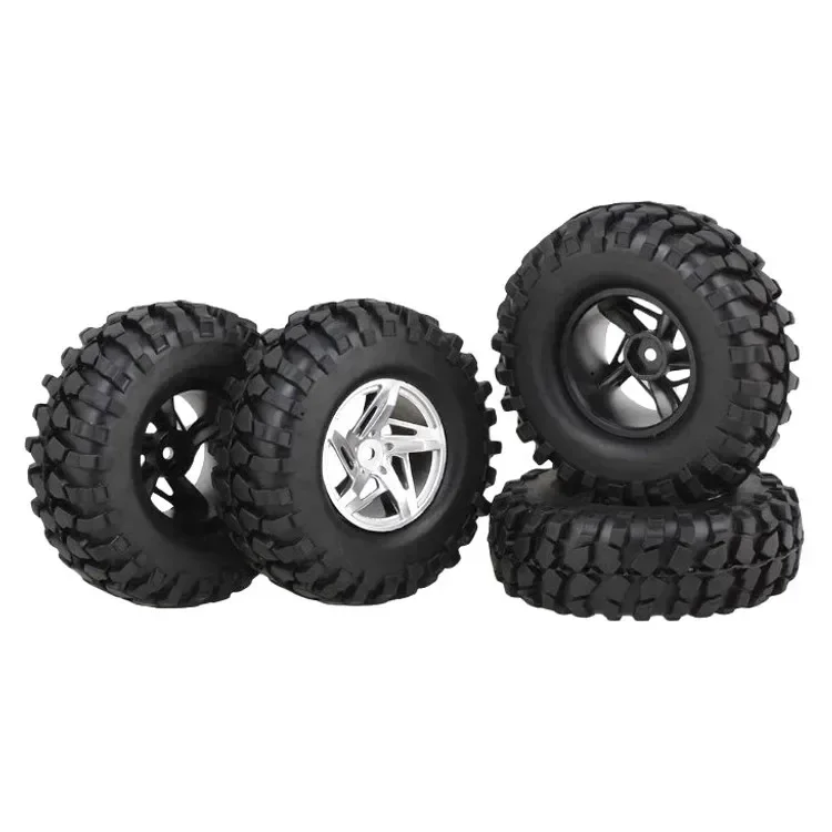 

4pcs 1.9 inch RC Crawler car tires tyres with Aluminium alloy wheel hub fit for Axial SCX10 96mm