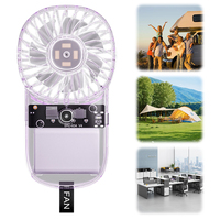 Handheld Mini Fan Adjustable Speed Pocket Air Cooler Fan 1200mAh Electric Personal Fan for Outdoor Travel Camping