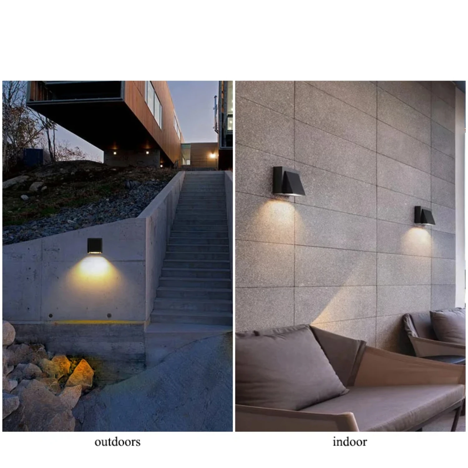 Waterproof, Simple and Stylish COB Wall Lamp - Ideal for Indoor or Outdoor Porch - Surface Mounted Down Lighting Fixture - Compa