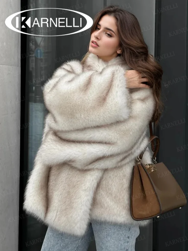 Solid Fluffy Faux Fur Women Thick Coat Fashion Warm Lapel Long Sleeve Short Jackets Winter Female Elegant Street Outerwear