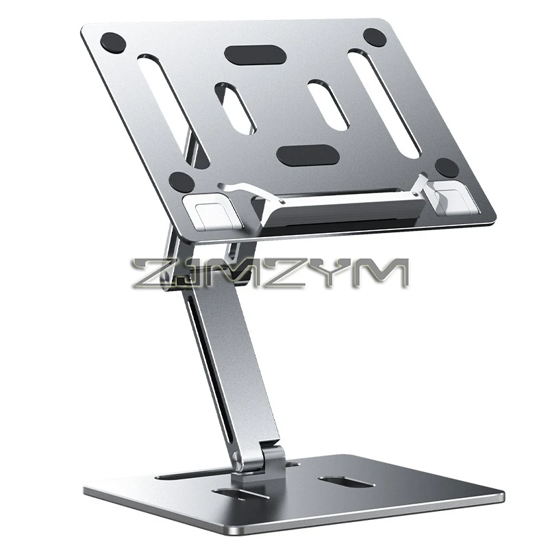 Foldable Lifting Aluminum Laptop Stand Height Angle Adjustable Reading Stand with Foldable Base Notebook Desktop iPad Stand