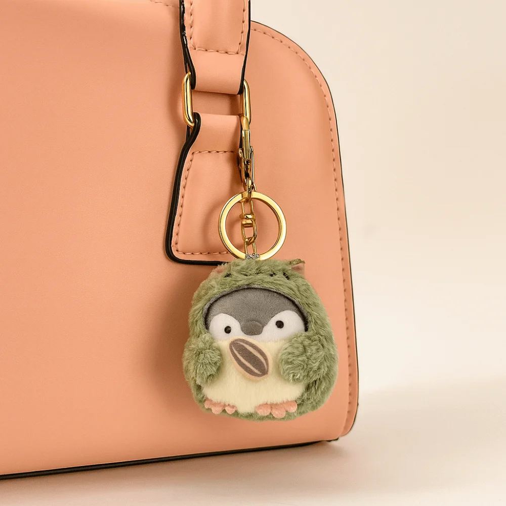 PP Katoen Pinguïn Pop Tas Hanger Pluizige Collectie Pinguïn Pluche Sleutelhanger Comfortabele Cartoon Pluche Pinguïn Sleutelhanger