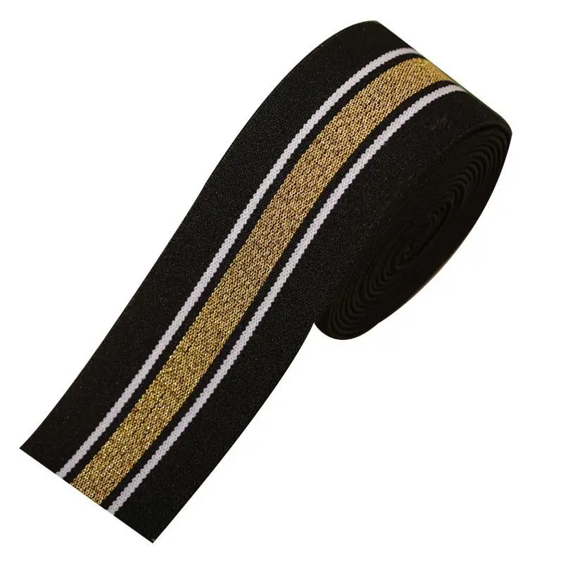 Thickened gold and silver wire elastic band clothes widened side strips pants legs fattened side strips clothing accessories