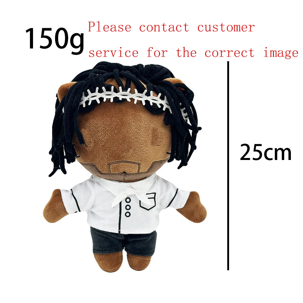 Novo Boneco de Pelúcia Kendrick Lamar 2026 com Roupa Branca, Brinquedo de Pelúcia Fofo para Meninos e Meninas, Presente de Aniversário