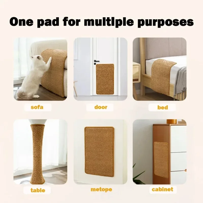 Large Cat Scratch Mat Imitation Sisal Scratch Resistant Wear Protection Sofa Claw Grinder Mat Pet Cat Scratch Board Cat Supplies