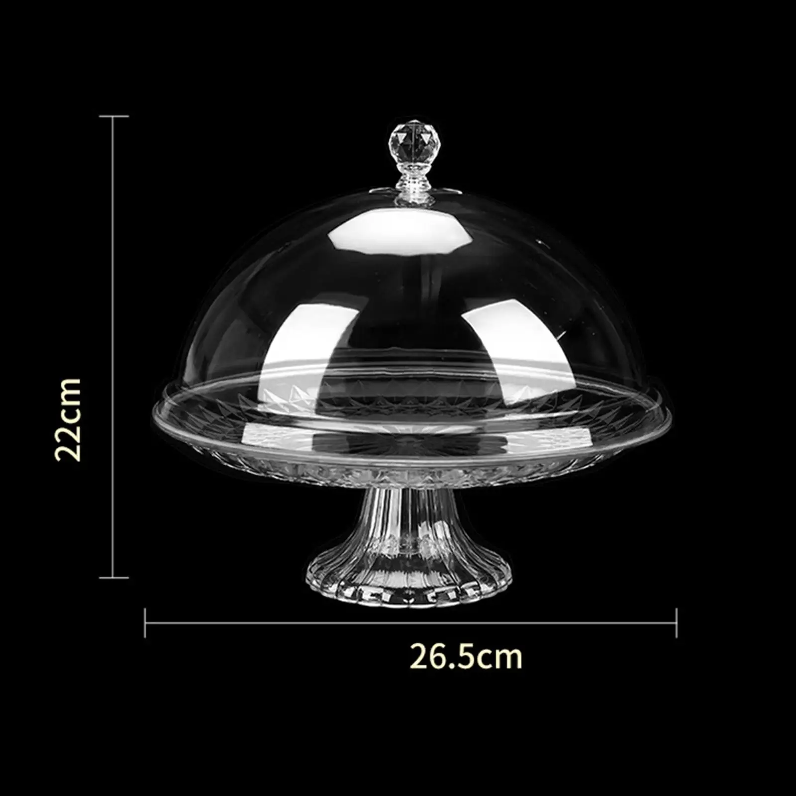 Cake Plate with Cover Durable Cake Tray Snack Thickened Transparent Portable Dust Proof Cake Stand for Festivals Kitchens