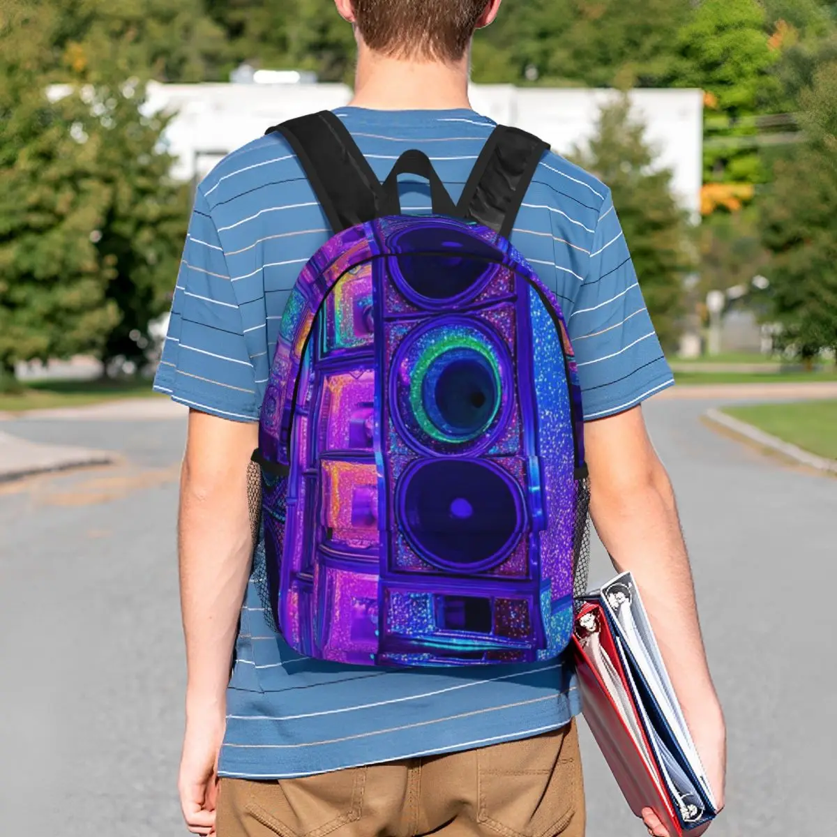 LED Sound System Colorful Backpack Student BookBag Kids School Bag Computer Shoulder Bags for Boys Girls