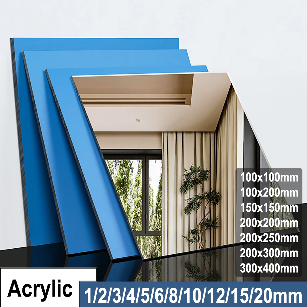 2/3/4/5/6/8/10/12/15/20 مللي متر مرآة الاكريليك ورقة خفيفة الوزن شاتيربروف عاكس شبكي Crafts بها بنفسك الحرف #1