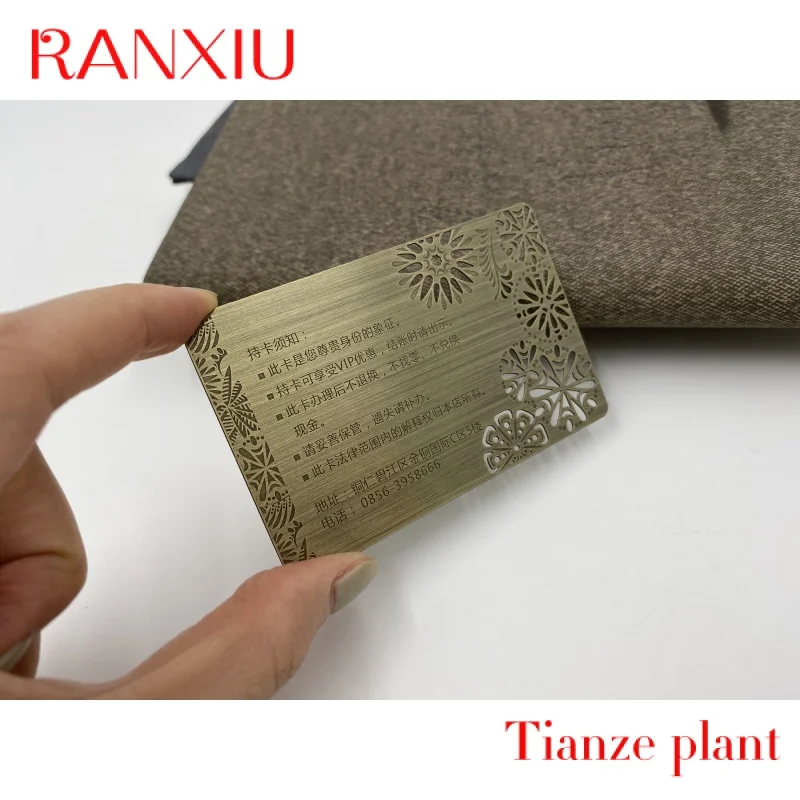 Custom anufacturers Selling Custoible etal Busins Card Hollo Dign Brass etal Busins Card