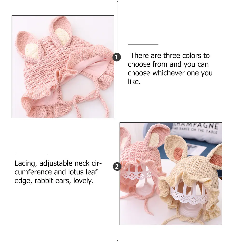 

1Pcs Adorable Pig Styled Knitted Hat Warm Yarn Cap for Babies 6 Months to 3 Years Cold Weather Protection Baby Accessories