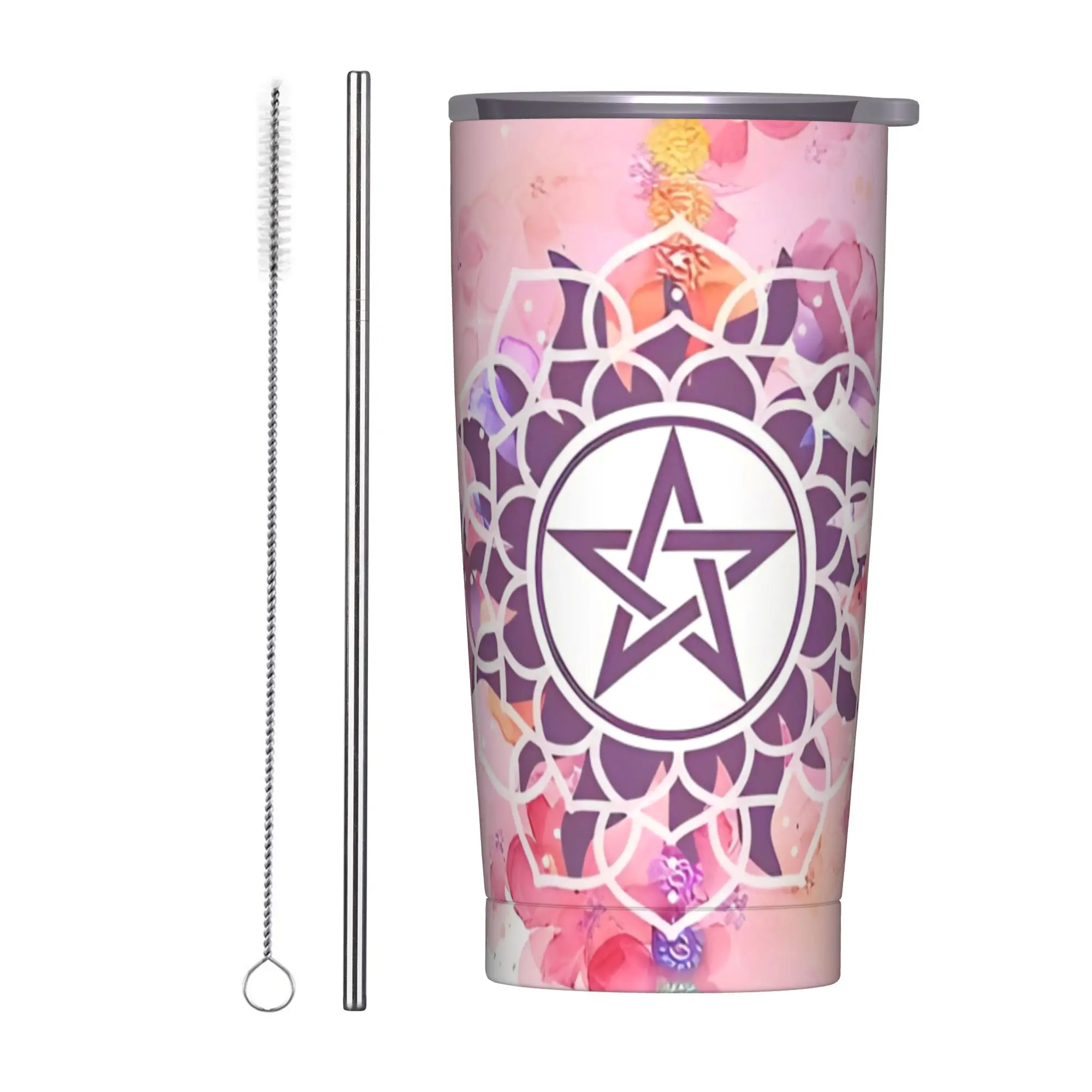 

Pink Supernaturals Logo Tumbler Vacuum Insulated TV Drama Coffee Cups Stainless Steel Double Wall Mug Hot Cold Drink, 20oz