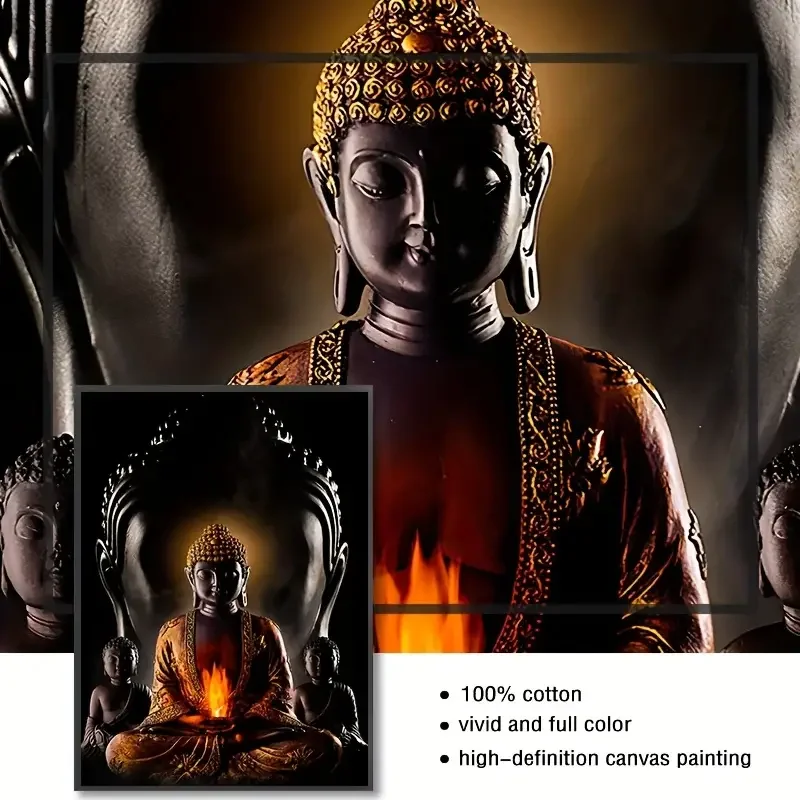 1 قطعة HD النفط اللوحة رائجة البيع زن بوذا قماش اللوحة للمنزل الديكور جدار صور الأسرة ديكور ملصق لا الإطار #3