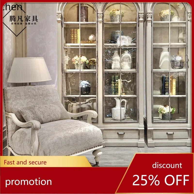 ZML architectural revival sofa light luxury solid wood carving flower single leisure sofa chair