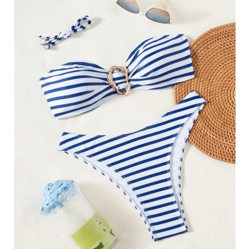 مخطط مثير البيكينيات 2026 النساء ملابس السباحة الإناث لملابس سباحة حريمي لباس سباحة البرازيلي مجموعة البكيني بحر بركة الاستحمام