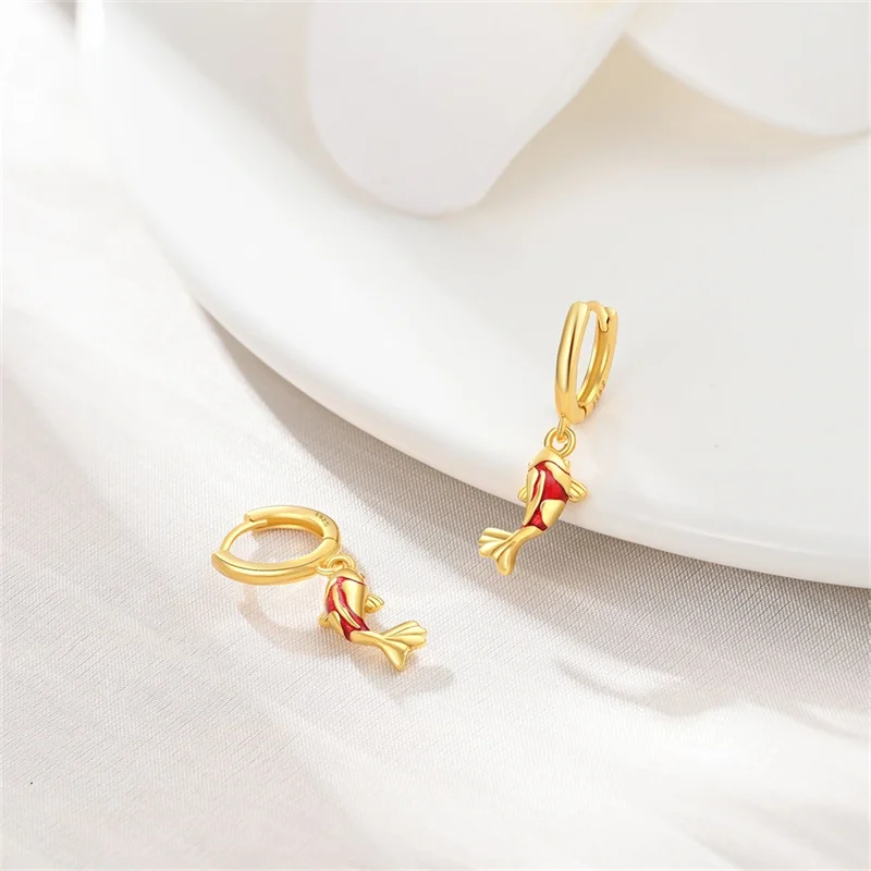 Women's Earrings Original S925 Sterling Silver Star ， Ladybug, Koi Earrings Suitable For Party Couple Gifts Fashion New Products - view 4