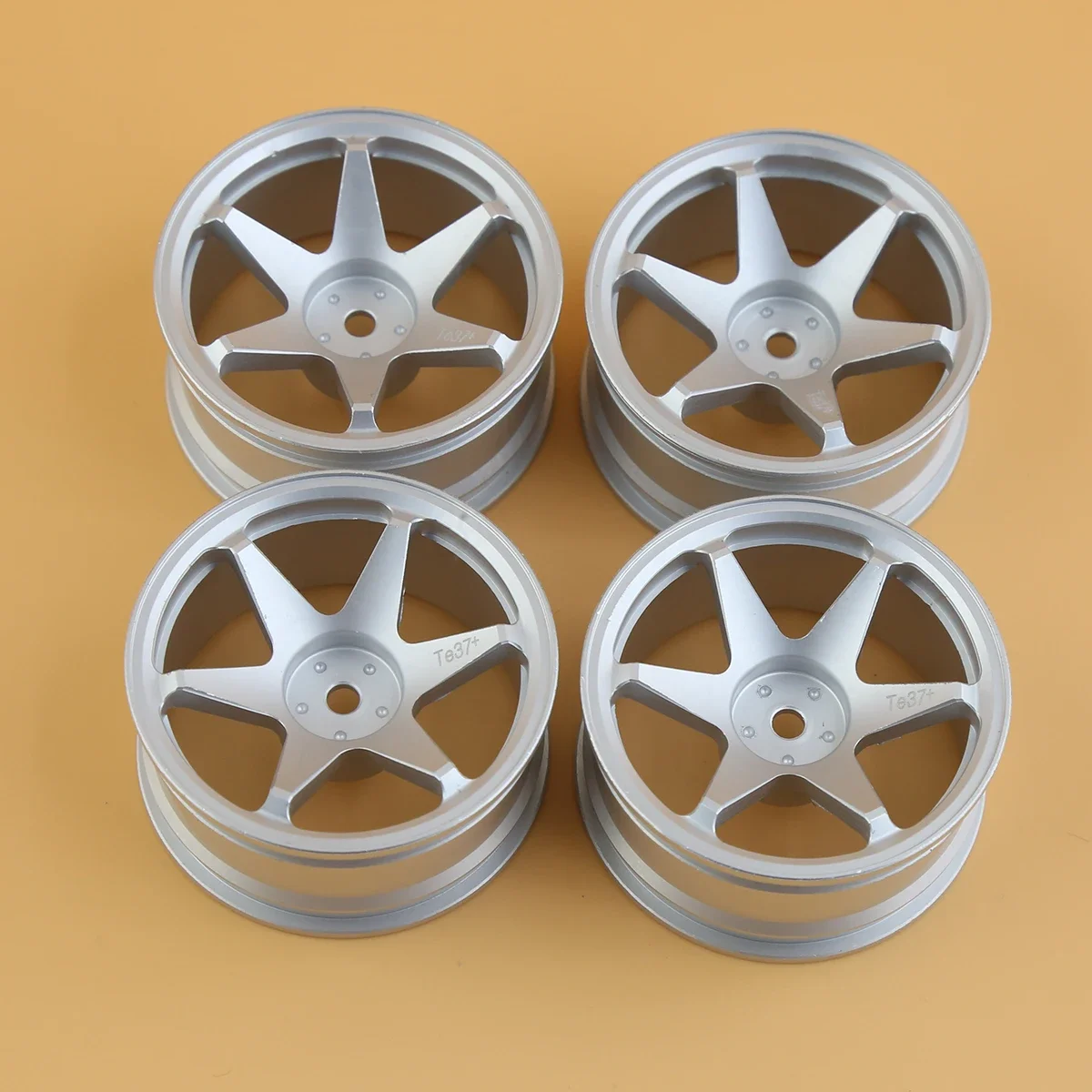 4pcs 52mm 1/10 RC On-Road Drift Racing Car Metal Wheel Rim Wheel Hubs TE37 for Tamiya Kyosho HSP HPI Sakura Traxxas RedCat