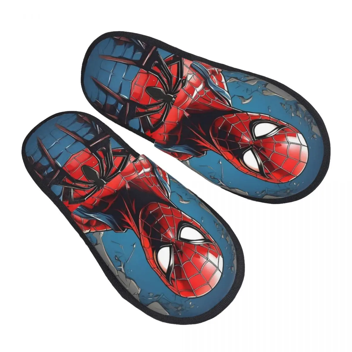 Spider Man Plush Slippers Indoor Soft Household Fur Slippers Slides Anti-skid