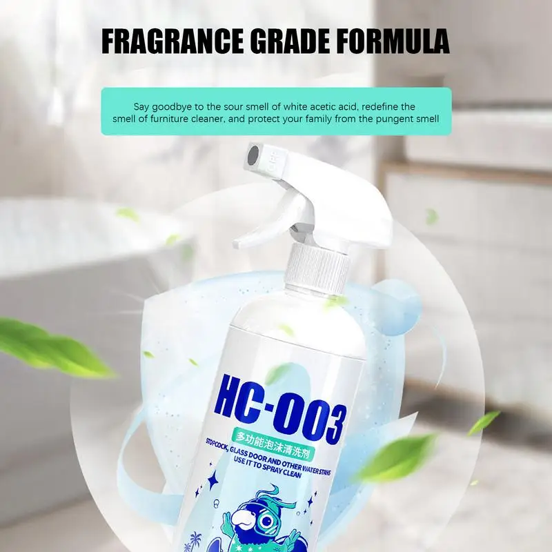 Shower Cleaner Foam 500ml Bathroom Multi-functional Foaming Cleaner Spray Powerful Descaling Cleaning Agent Foaming Cleaner Spra