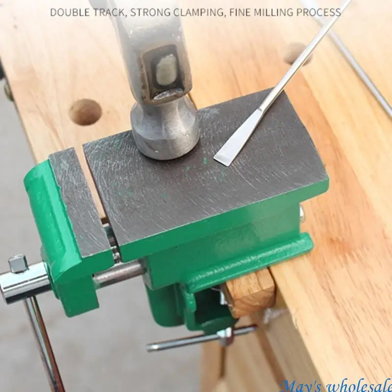 

Multipurpose Combined Vise or Table Vise, Multifunctional Jaw, Universal Rotate 360 Degree Work Clamp-On Vise 448A