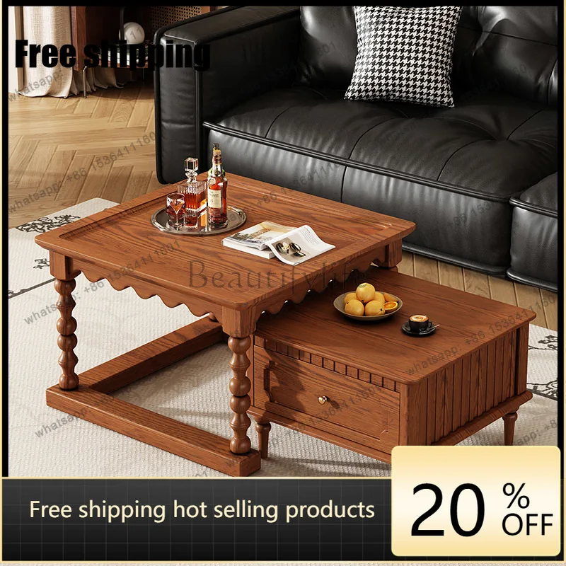 Unique Simple Coffee Table Space Saving Premium Elegant Luxury Side Table Quality Tiny Cute Stolik Kawowy Home Furniture
