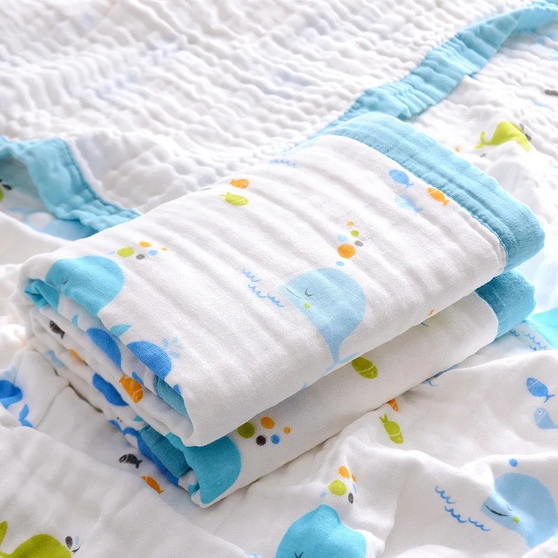 Baby Swaddle 100% Cotton Soft Baby Blanket For Newborn Baby Wrap Sleepsack Bath Towel 110*110cm