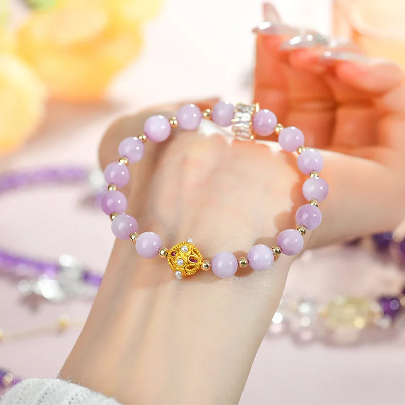 

Natural Dream Spodumene Fashion Romantic Purple Women'S Love Bracelet Jewelry