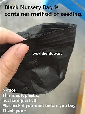 New 20PCS Round Nutritional Nursery Pots Seedlings Plants Pots Black Plastic