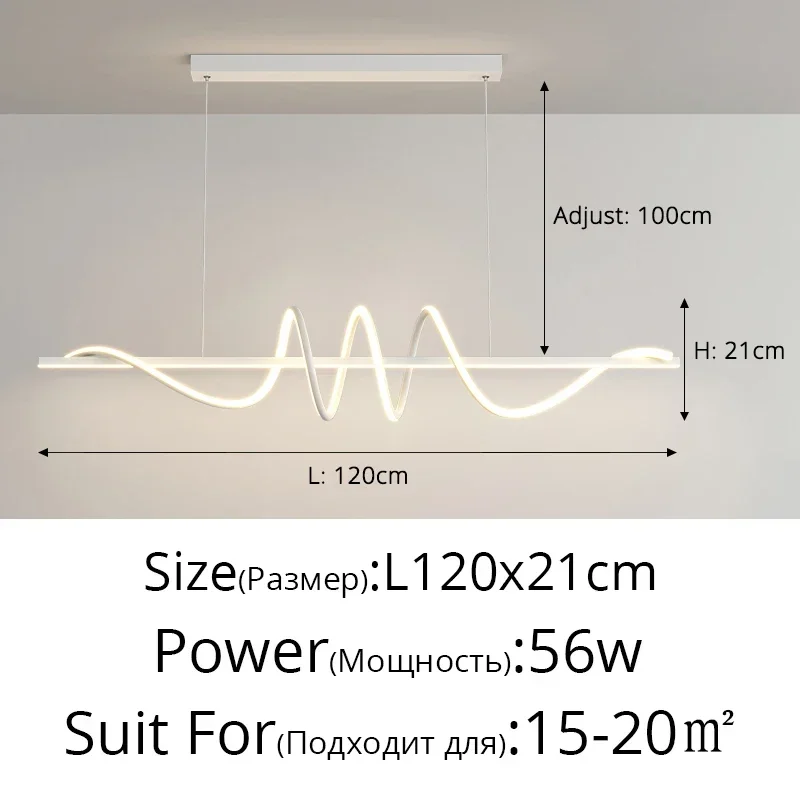 Moderne LED-hanglampen voor eetkamer Keuken Hanglampen Minimalistische binnenverlichting Home Decor Wit Zwart Keukenlampen