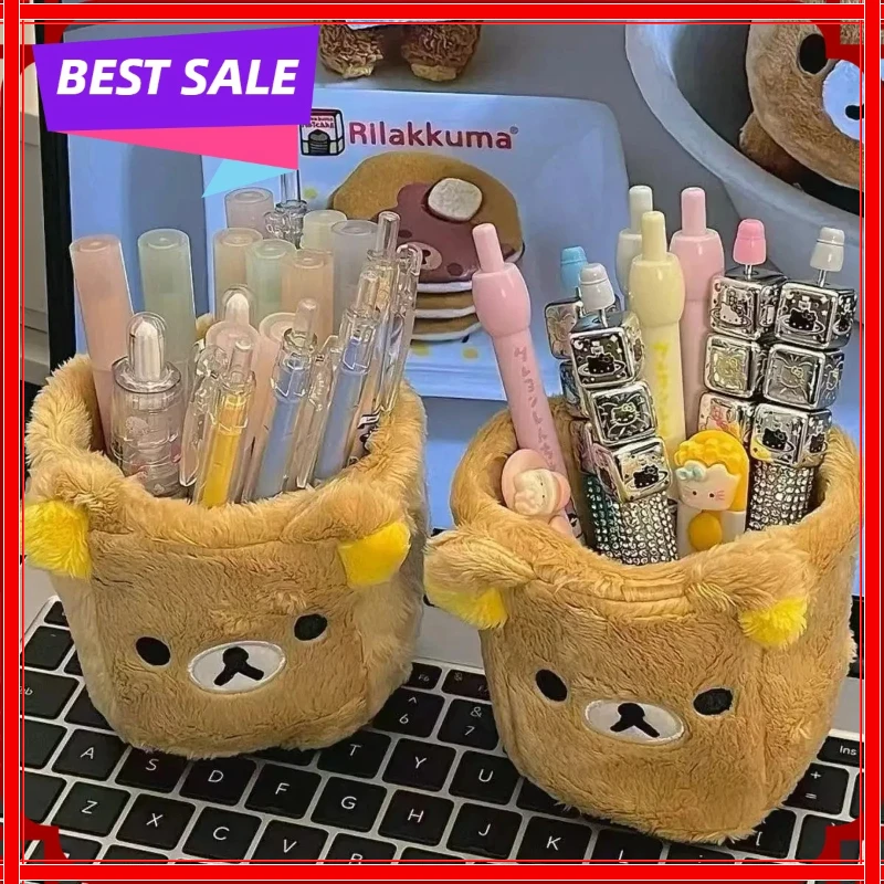 

Rilakkuma Korilakkuma Multi Case Cute Makeup Organizer Storage Bag Cartoon Bear Cosmetic Bag Vanity Beauty Case Custom Gifts