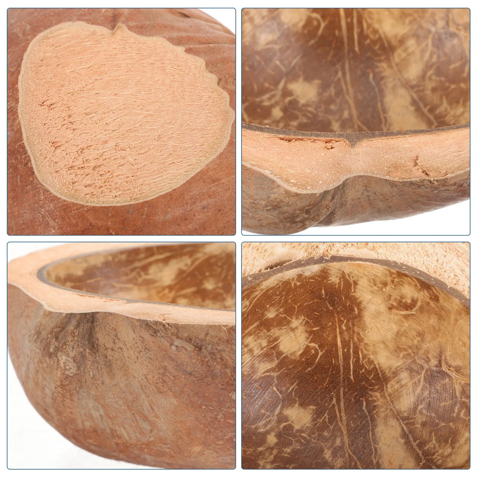 

Coconut Shell Bowl Natural Small Food Serving Bowl For Dessert Salad Snack Storage Kitchen Beach Party Supplies Home Decor