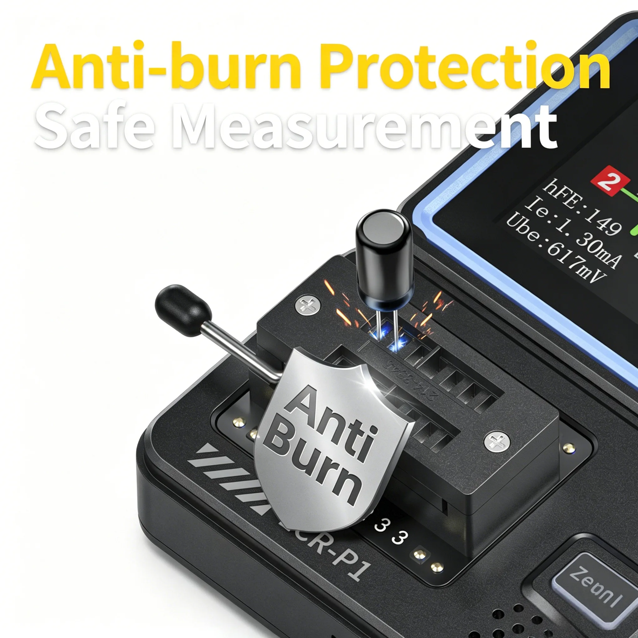 Transistor Tester LCR Meter Smart Auto Identification Infrared Decoder Zener Diode up to 32V 1.44