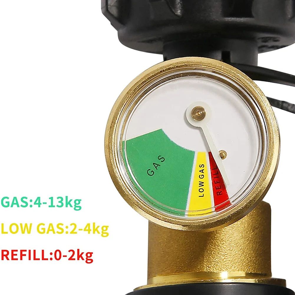 Indicador de nivel de tanque de propano, detector de fugas, medidor de presión de gas para autocaravana, con conexión tipo 1