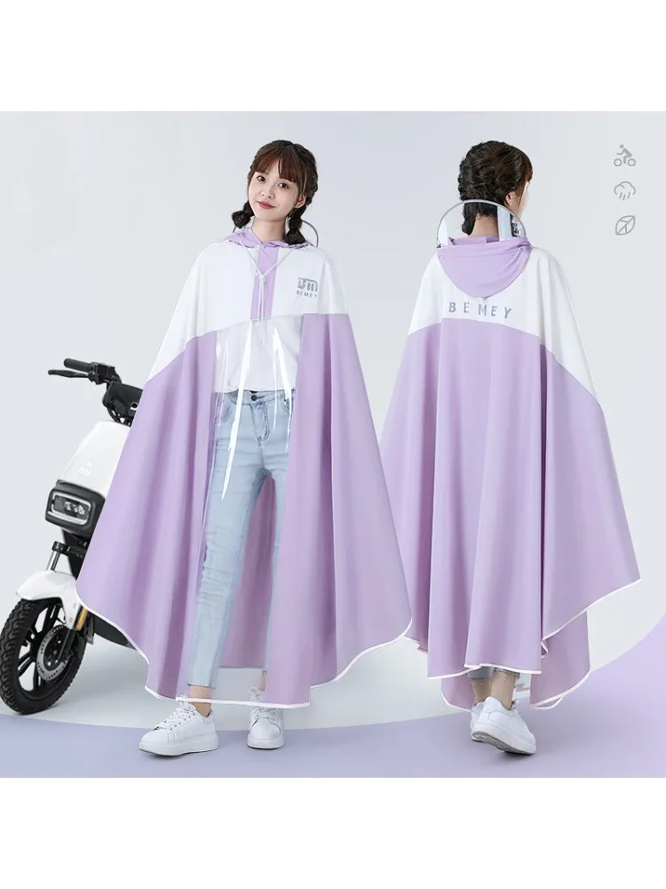 AliExpress NONE Potable Bicycle Raincoat Fashionable Transparent Large Brim Raincoat Electric Scooter Motorcycle Rain Coat Cycling Equipment