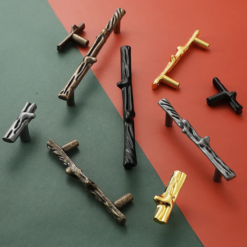 Nordic Personalized Branch Handle Modern European Cabinet Drawer Cabinet Door Handle Black Bronze Branch Handle