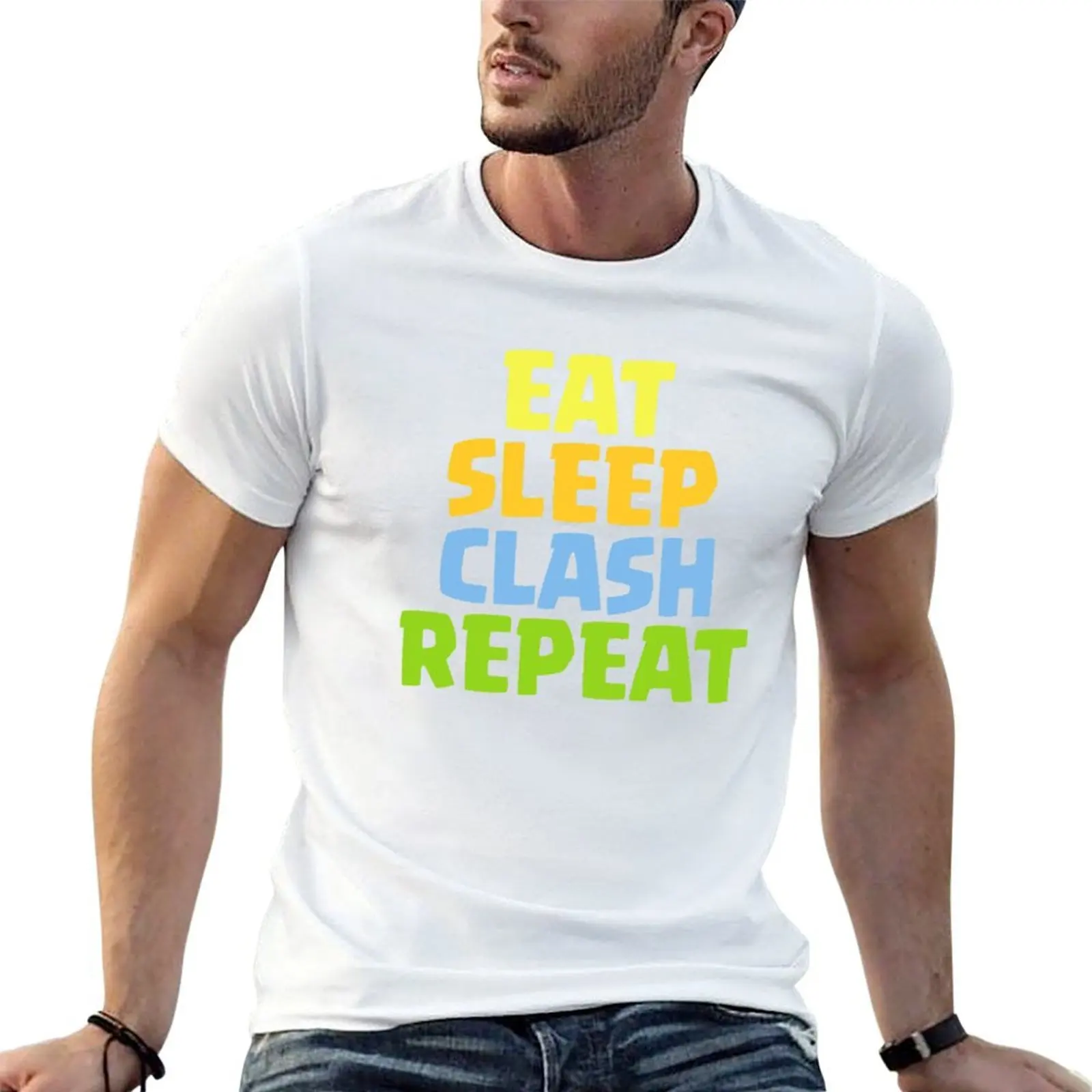 

Eat Sleep Clash Repeat Funny Gift T-Shirt essential t shirt man t shirt designer T-Shirt