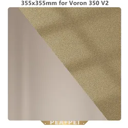 355x355mm Voron 350 V2 Build Plate PEI Sheet Double Sided Smooth PEA and Textured PEI Spring Steel Plate for Sovol SV08,SV03