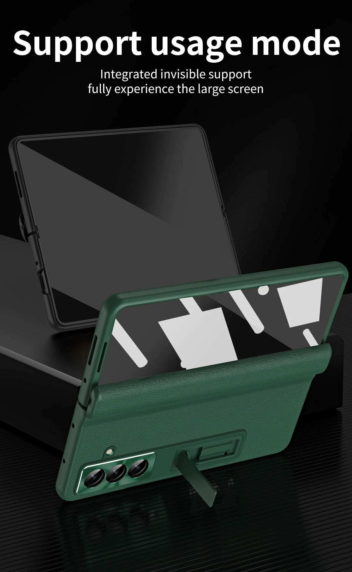 For Samsung Galaxy Z Fold 8 Ultra Case Luxury PU leather Stand hinge Film Protective Back Cover For Z Fold 8Ultra 7 6 5 4 3Shell