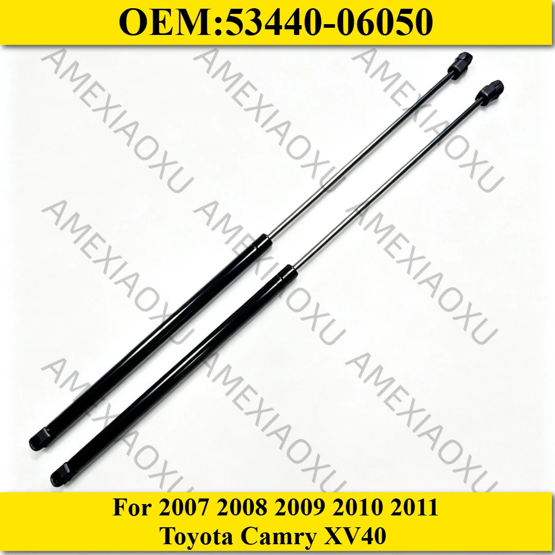 2 vérins de capot avant à gaz pour Toyota Camry XV40 Berline 2007-2011, référence 53440-06050, longueur étendue 695 mm A