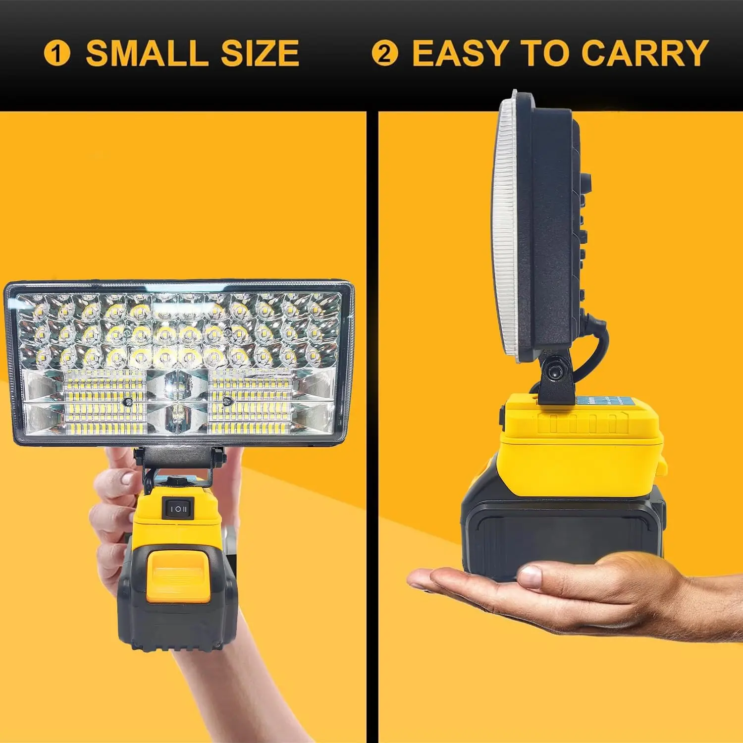 

2 USB LED-фонаря для работы, 4/8 дюймов, ночное освещение, регулируемые уровни яркости, для Makita, Milwaukee, Dewalt, запчасти для электроинструментов